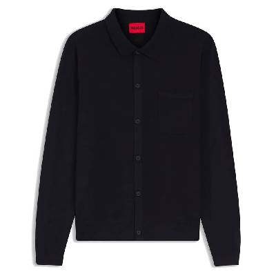 Блуза HUGO San Jordan 10276192 v neck sweater - Blue (Navy)