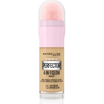 Maybelline Instant Age Rewind Perfector 4-in-1 Glow rozjasňující make-up pro přirozený vzhled 1.5 Light Medium 20 ml