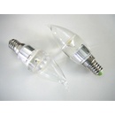 T-Led LED žárovka E14 SE3W240 čirá svíčka Teplá bílá