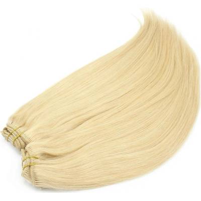 Clip in maxi set 73cm pravé lidské vlasy REMY SVĚTLEJŠÍ BLOND