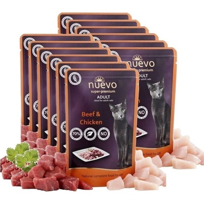 Nuevo cat Adult Beef & Chicken 12 x 85 g
