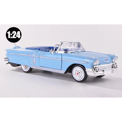 Chevrolet Impala Convertible 1958 modrá MOTORMAX 1:24