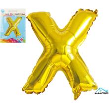 Luma Balónek foliový písmeno X zlatý 43cm
