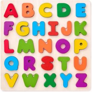 Woodyland Puzzle ABC-масивни букви на дъска (90634)