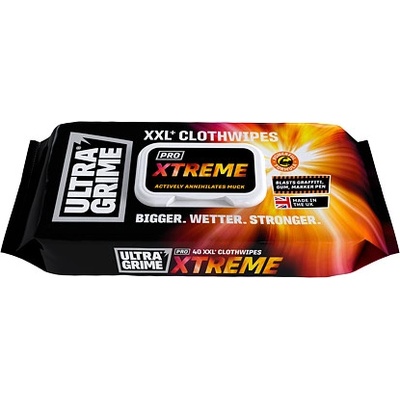 ULTRAGRIME čistící ubrousky PRO Xtreme XXL 38 x 25cm, super silné, čistí i barvy, grafiti 40 ks