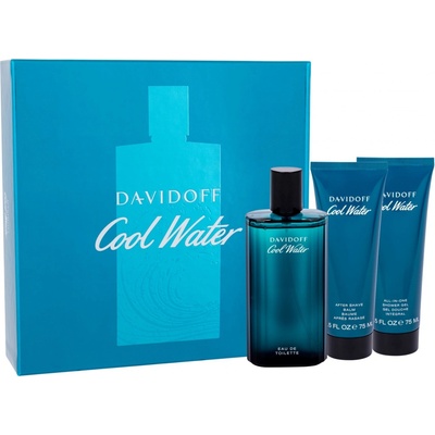Davidoff Cool Water Man EDT 125 ml + balzam po holení 75 ml + sprchový gél 75 ml darčeková sada