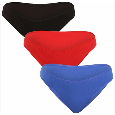 Nedeto Комплект от три дамски бикини в синьо, червено и черно Nedeto Nedeto | Cheren | ЖЕНИ | S