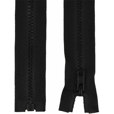 Zips kostený 5 mm, 65 cm, deliteľný, jazdec štandard - čierna