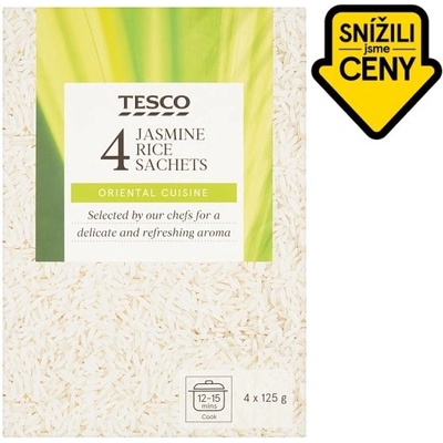 Tesco Jasmínová rýže dlouhozrnná, ve varných sáčcích 4 x 125 g
