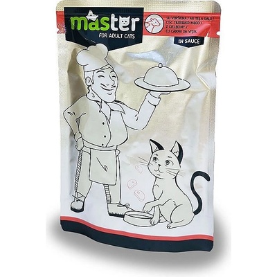 Master Cat with Beef in sauce 80 g