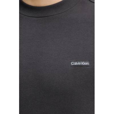 Calvin Klein Памучен суичър Calvin Klein Jeans в сиво с изчистен дизайн J30J327530 (J30J327530)