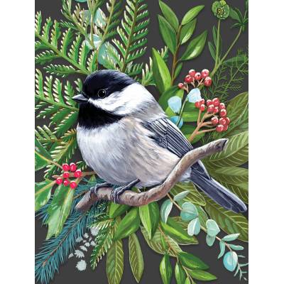 New York Puzzle Company - Puzzle Black-capped Chickadee - 500 piese