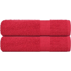 vidaXL Кърпи за баня FROGN 2 бр. Червени 100x150 см 360 г/м2 (136932)