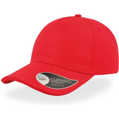 Atlantis Headwear Gear 5 panelová baseballová COT-33016500499 Červená
