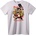 NOONEBRAND Тениска Пиу Пиу Банан Факас - 2XL, White