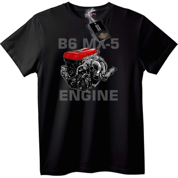 NOONEBRAND Тениска B6 MX-5 Engine - XL, White