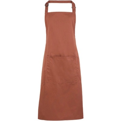Premier Workwear Pracovní zástěra za krk s kapsou PR154 Chestnut Pantone 7525 72x86cm