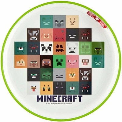 STOR Plastový talíř MINECRAFT 22 cm protiskluzový