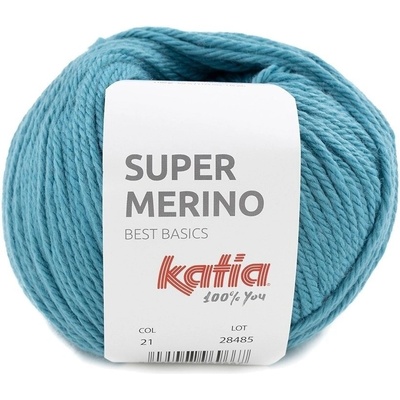 Katia Super Merino 21 Water Blue Плетива прежда (SM 21)