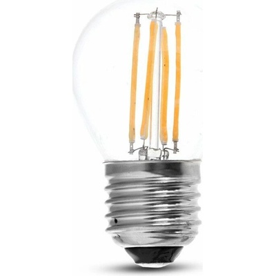 V-Tac LED žiarovka E27 teplá biela G45 filament 4W