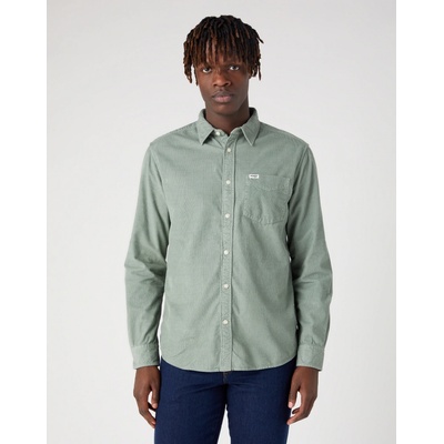 Wrangler pánská manšestrová košile W5A24AG63 112341065 1 pocket green Milieu