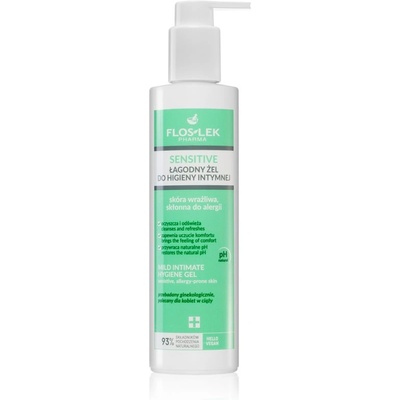 FlosLek Pharma Sensitive нежен гел за интимна хигиена за чувствителна кожа 225ml
