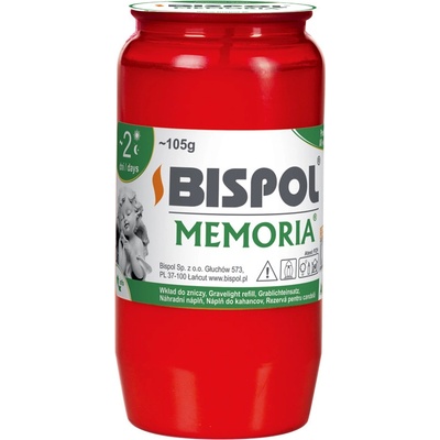 Náplň do hřbitovní lampy olejová červená 110gpr.5x10cm červená