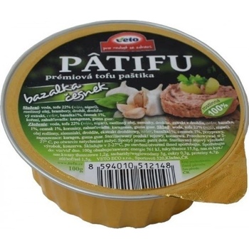 Veto Eco Patifu tofu bazalka a cesnak 100 g