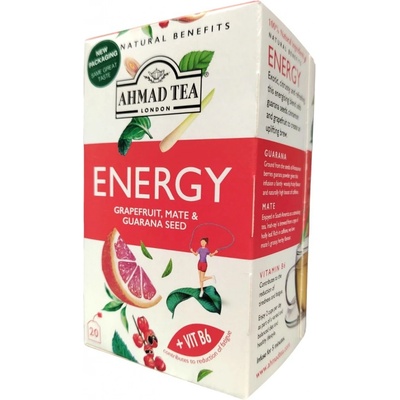 Ahmad Tea Energy bylinný čaj s kofeinem 20 x 1,5 g