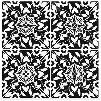Šablona TCW 6aquot;x6aquot; (15,2x15,2 cm) - Flourish Tile The Crafter´s Workshop