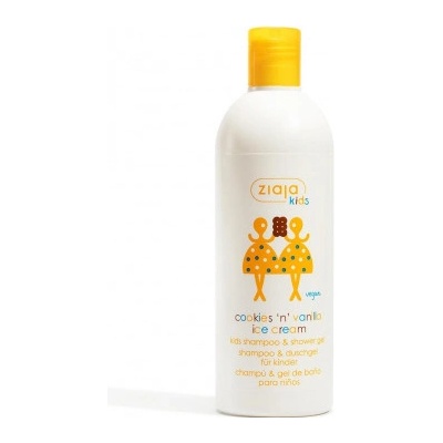Ziaja Kids šampon a sprchový gel 2v1 s vůní sušenky a vanilky 400 ml