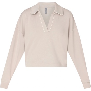 Sweaty betty Блуза SWEATY BETTY Women's Sand Henley Cropped Sweatshirt - mushroom beige