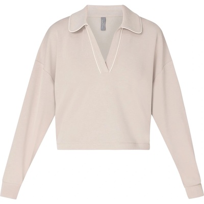 Sweaty betty Блуза SWEATY BETTY Women's Sand Henley Cropped Sweatshirt - mushroom beige