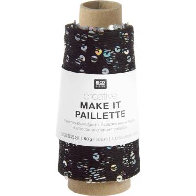 Rico Desigen Příplet Make It Paillette 012 Black silver