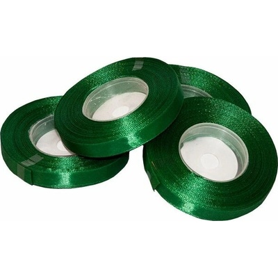 Stuha atlasová 12mm tmavě zelená