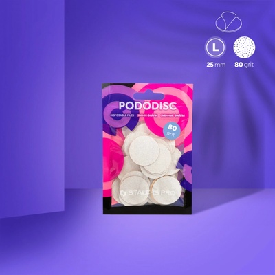 Staleks Pododisc bílé pilníky na pedikúru L 50 ks