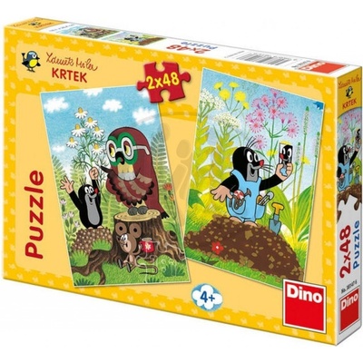 Dino Krtek na mýtině 2 x 48 dielov