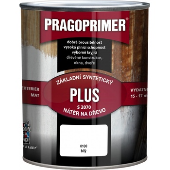 Pragoprimer Plus S 2070 na dřevo 0100 4 l bílá
