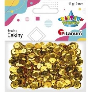 TITANUM Sequins straddles 9mm metallic zlote 14g