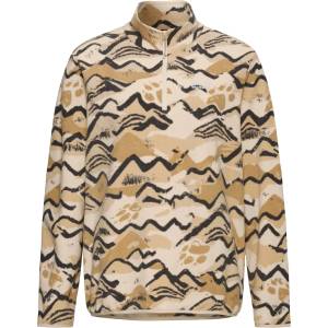 Jack Wolfskin Дамски поларен пуловер Jack wolfskin Women's Paw Era 100 Print Halfzip Fleece jumper - Mountain Paw Oyster - размер XXL (105-7189-0216)