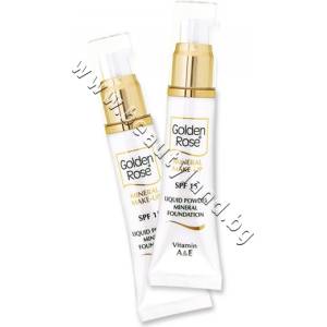 Golden Rose Фон дьо тен Golden Rose Liquid Powder Mineral Foundation, p/n GR-3040601 - Минерален фон дьо тен със защитен фактор SPF 15 (GR-3040601)