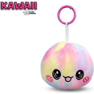 Přívěsek na klíče Kawaii Bao knedlíček plyšový 8 cm duhový Plush Friends