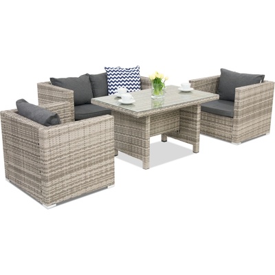 Garden Point Градински мебели от техноратан Roma Apetito 4 Garden Point сив (GAP247-4)
