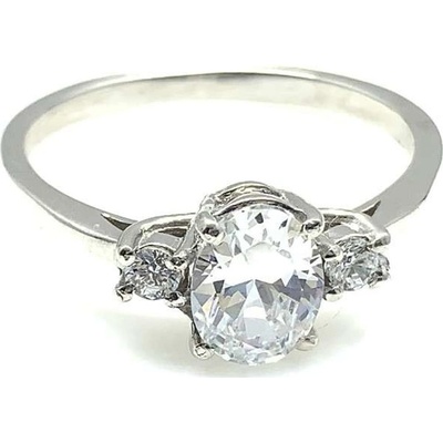 Šperky Jan Kos jewellery Stříbrný prsten s bílým kamenem 32105067