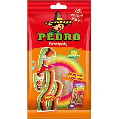 Pedro pásky duhové kyselé 80 g