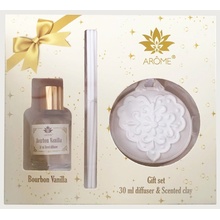 ARÔME Dárkový set difuzéru 30 ml a vonného jílu 1 ks Bourbon Vanilla