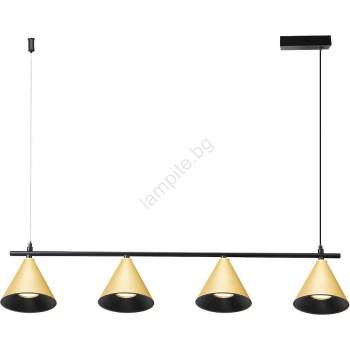 MILAGRO Пендел CONE 4xGU10/10W/230V златист/черен (MI2594)