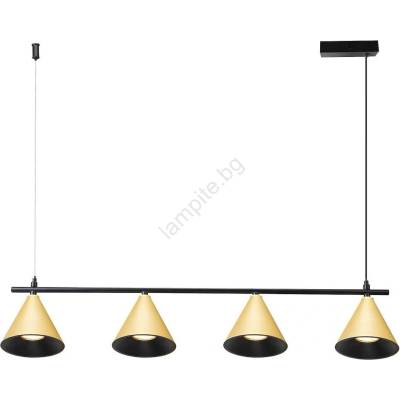 MILAGRO Пендел CONE 4xGU10/10W/230V златист/черен (MI2594)
