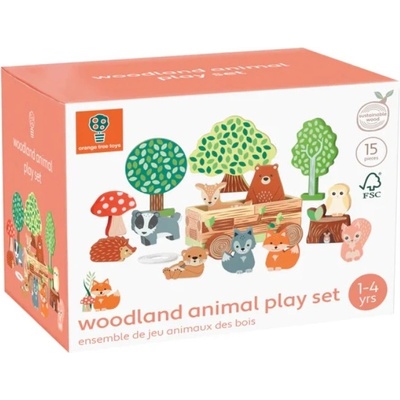 Orange Tree Toys Игрален комплект Orange Tree Toys - Горски животни с количка (OTT11197)