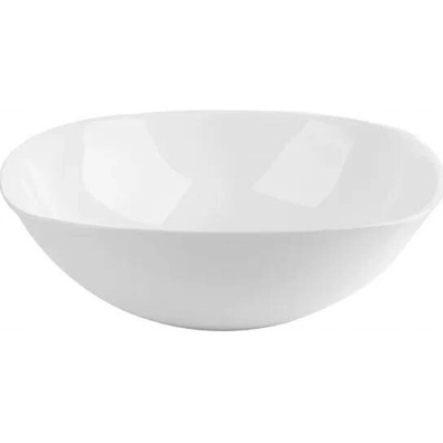 Altom Design Miska salátová mísa skleněná mísa na saláty White Harmony 19 cm